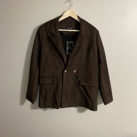 Stoosh- Brown Suede Blazer - Picture 1 of 2